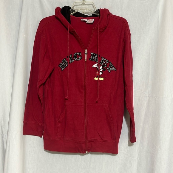 Disney Mickey Mouse sweatshirt jacket zip up hoodie size medium - Picture 1 of 11
